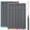 24 Fineliner Color Pens Fine Line Colored Sketch and Writing Pens for Journaling, Planning, Note-Taking, and Adult Coloring Books Porous Fine Point Markers School Office Teacher Art Supplies
